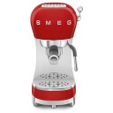 Smeg ECF02 50's Style Espressomaskin med Cappuccinatore 15 Bar Rød