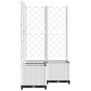 vidaXL Plantekasse med espalier hvit 80x80x136 cm PP