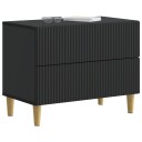  Nattbordskap med skuff Svart 62 x 34,5 x 48 cm Konstruert tre
