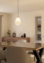 Ms Belysning Caprarola Pendel E27 Messing/Frostet Glass