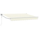  Uttrekkbar markise Krem 2,5 x 2 m Polyester og Metall