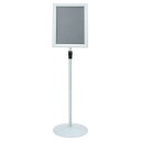  Pedestal plakatstativ sølv 33 x 33 x 126 cm PVC og stål