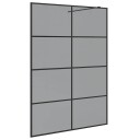  Walk in Dusjvegg Svart 140 x 195 cm herdet glass