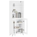 vidaXL Highboard hvit 69,5x34x180 cm konstruert tre 8720845926526