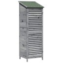 vidaXL Hagehus Grå 59,5 x 56 x 176,5 cm Massiv Furu Tre