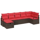 vidaXL Sofa sett 4 stk. polyrotting
