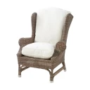 Riviera Maison Nicolas wingback lenestol kunstrotting