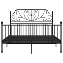 vidaXL Sengeramme svart metall 160x200 cm