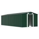 vidaXL Hageskjul 257x580x181 cm metall grønn