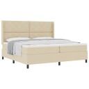  Boksmadrass med Krem 200x200 cm Stoff