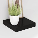 vidaXL Flytende vegghyller 2 stk svart 23x23,5x3,8 cm MDF