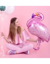 Rosa Flamingo Formet Folieballong 70x121 cm