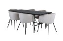 Venture Home Unos Spisegruppe 200 cm Rektangulær med 6 Berit Stoler Beige