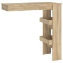 vidaXL Veggmontert barbord sonoma eik 102x45x103,5 cm konstruert tre