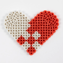 NABBI Perleplate midi BioBeads lite hjerte