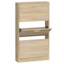 vidaXL Skoskap eik 59x17x108 cm konstruert tre