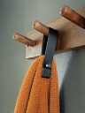 Nordan Home Håndklehenger sort lær magnetisk H11 cm