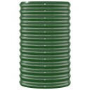 vidaXL Plantekasse pulverlakkert stål 114x40x68 cm grønn