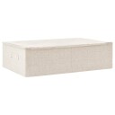vidaXL Oppbevaringsboks stoff 70x40x18 cm kremhvit