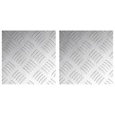  Sjekkplater 2 pcs sølv 20 x 20 cm Aluminium
