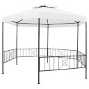 vidaXL Hagepaviljong 323x275x265 cm hvit 180 g/m²