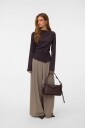 Vero Moda Vmmille Ls Boatneck Short Top Jrs Noos   Brown   L