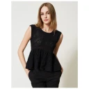 Twinset Dame Topper Svart L,