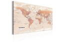 Tavle World Map: Oransje World 90X60 Artgeist sp. z o. o.