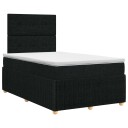 vidaXL Kontinentalseng med madrass Svart 120 x 190 cm Stoff
