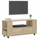 vidaXL TV-benk sonoma eik 102x34,5x43 cm konstruert tre