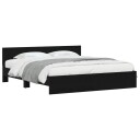  sengestamme med hodegjerde svart eik 180x200 cm konstruert tre