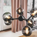 Halo Design Atom Lysekrone Sort/Smoke