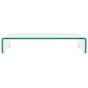 TVbenk i glass klar - 60x25x11 cm