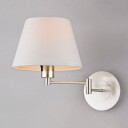 Lindby Uttrekkbar stoffvegglampe Pola, matt nikkel