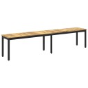vidaXL Hagebenk 201 x 35 x 45 cm Solid akasietre Hvit og svart