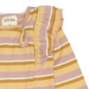 Petit Piao Body Modal Max Striped Frill Adobe Rose/Yellow Corn/M (92 / 2 år)