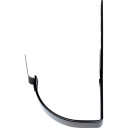 25 stk Plastmo brakett jern - halvrund 14" svart