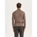 Morris Merino Cable John Zip - Brown - L