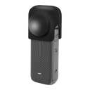 PULUZ linsedeksel i silikon for Insta360 X4 / X5 (svart)