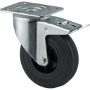 Transporthjul, roterbart med brems, 160mm, 135kg last