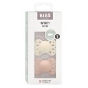 BIBS Pacifier Infinity Symmetrical Silicone Ivory/Blush Size 1 2p