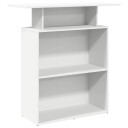  Resepsjonspult hvit 100x40x104 cm konstruert tre