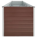 vidaXL Høybed galvanisert stål 400x80x45 cm brun