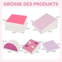 Northix Sett Med Skumklatreklosser For Barn 6 Deler Rosa