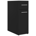 vidaXL Apotekskap svart 20x45,5x60 cm sponplater