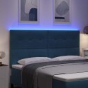  LED Hodegavl Mørkeblå 90 cm Fløyel