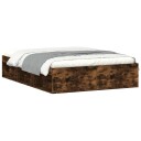 vidaXL Sengeramme røkt eik 135x190 cm 8721012158689