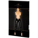 Noir Handmade Wetlook Leggings        - Svart - L