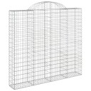 vidaXL Gabionkurver buede 2 stk 200x50x180/200 cm galvanisert jern