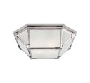 Morris plafond nickel/frostat glas